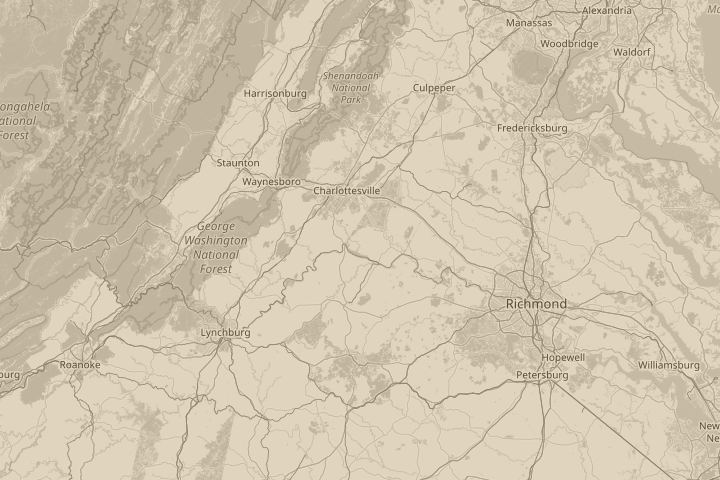 Map of the area around northern sky, centred on the reported position