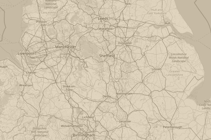 Map of the area around Holymoorside, Chesterfield, centred on the reported position