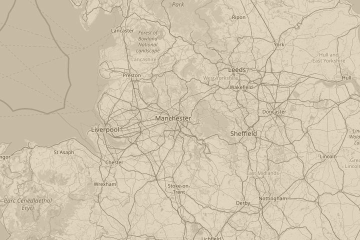 Map of the area around gorton manchester, centred on the reported position