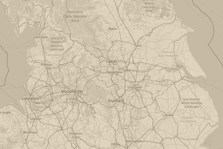Map of the area around horbury, centred on the reported position