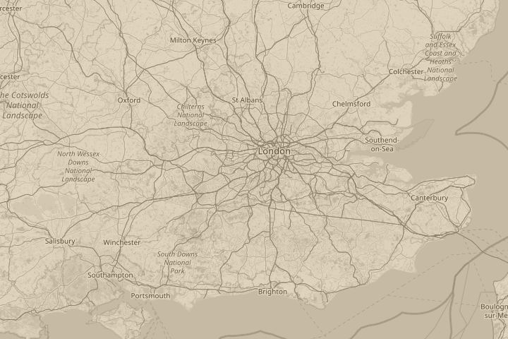 Map of the area around OVER KINGSTON HOSPITAL SURREY, centred on the reported position