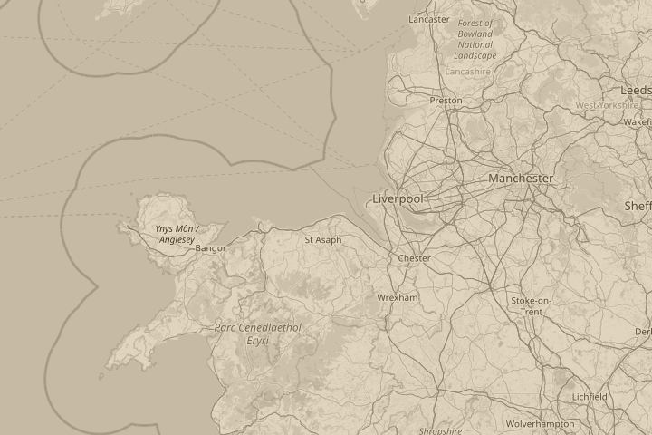 Map of the area around Above Tower Gardens, centred on the reported position