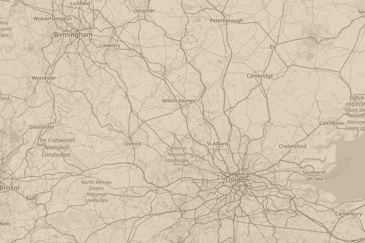 Map of the area around out my window, centred on the reported position