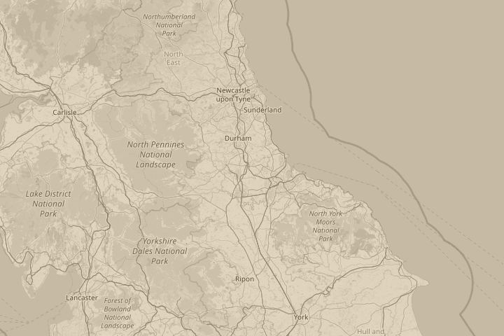 Map of the area around Sedgefield, centred on the reported position