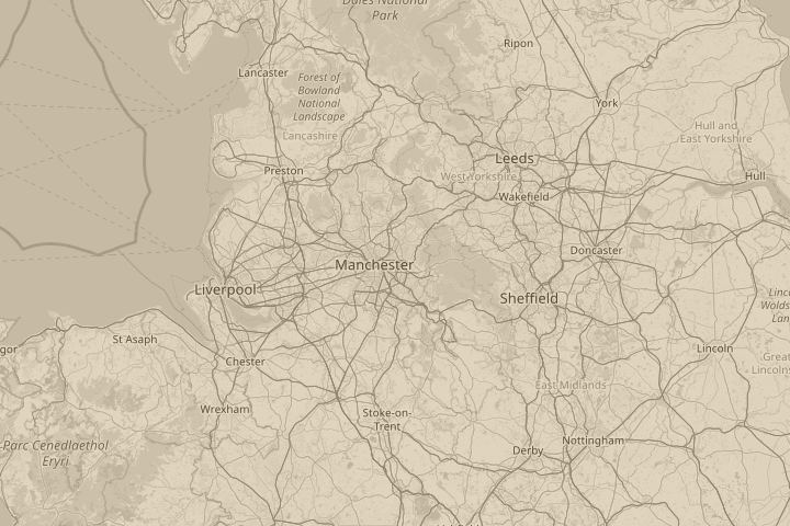 Map of the area around droylsden,manchester, centred on the reported position