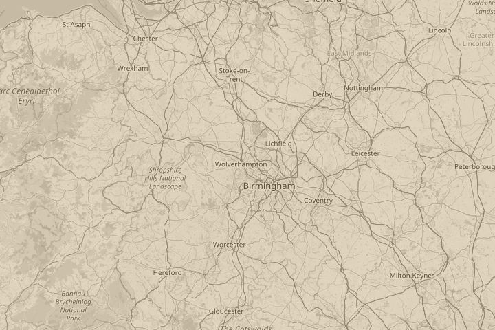 Map of the area around willenhall west midlands, centred on the reported position
