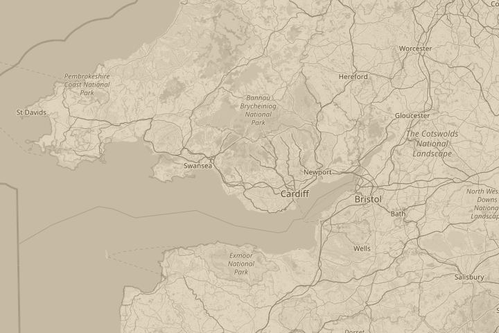Map of the area around In night sky, centred on the reported position