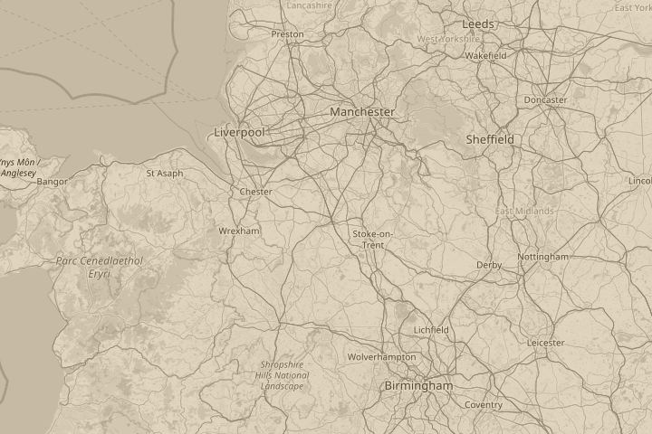 Map of the area around Crewe, centred on the reported position