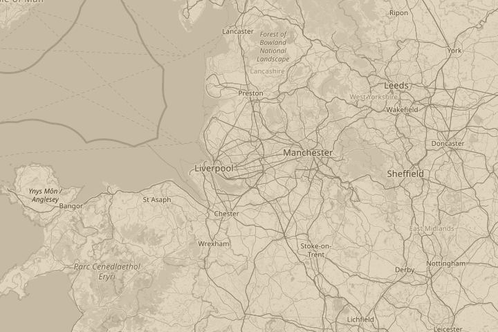 Map of the area around st helens, centred on the reported position