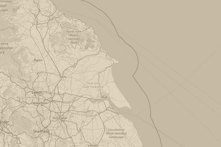 Map of the area around ulrome east  yorkshire, centred on the reported position