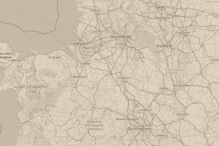 Map of the area around Crewe cheshire united kingdom, centred on the reported position