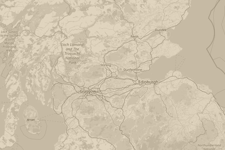 Map of the area around stenhousemuir, centred on the reported position