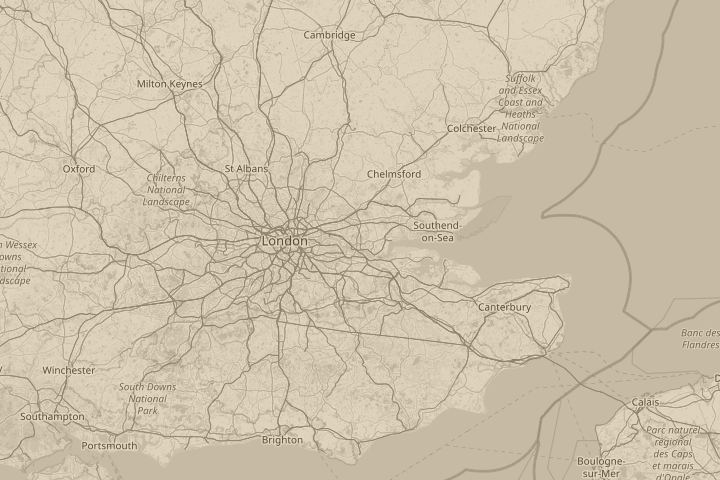 Map of the area around SOUTH OCKENDON, ESSEX, ENGLAND, centred on the reported position