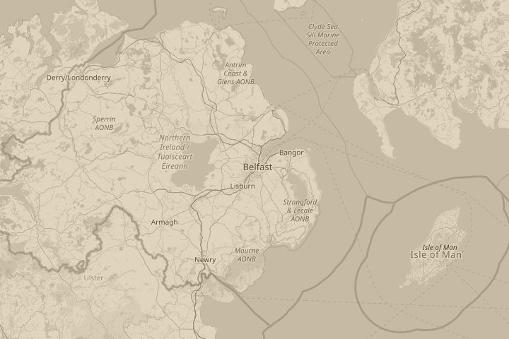 Map of the area around Outside my window, centred on the reported position