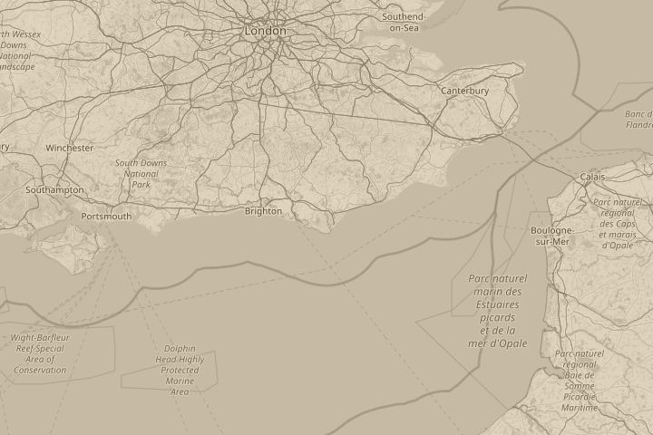 Map of the area around Above the downs, centred on the reported position