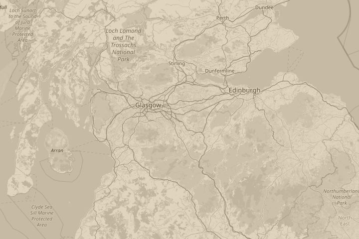Map of the area around perchy pond wishaw scotland uk, centred on the reported position