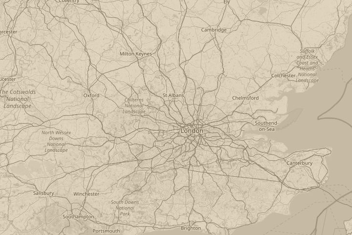 Map of the area around stanmore, centred on the reported position