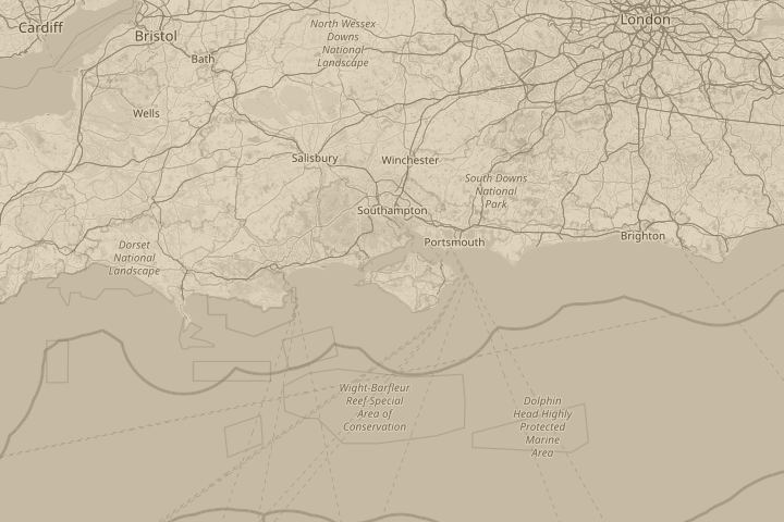 Map of the area around Maidstone, Kent, England,,, centred on the reported position