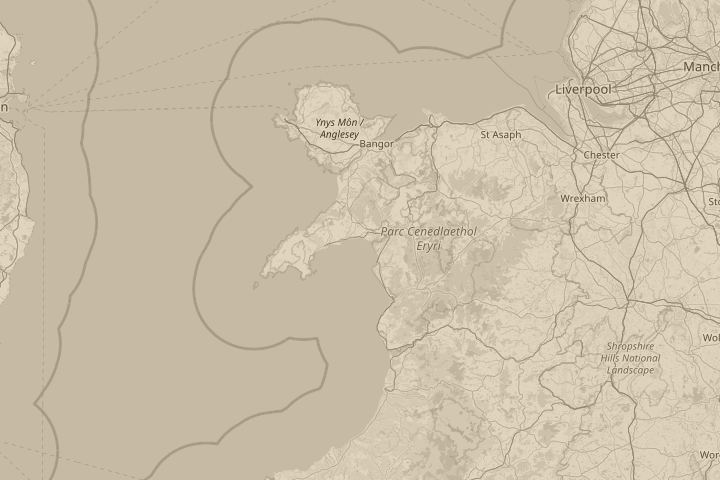 Map of the area around in the sky, centred on the reported position