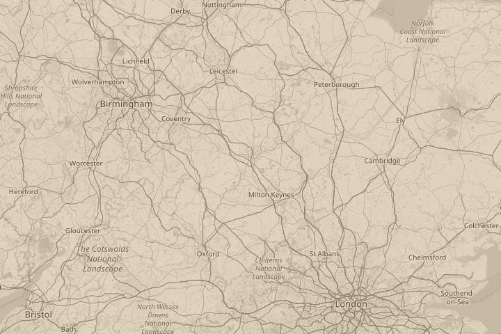 Map of the area around Westone, Northampton, centred on the reported position