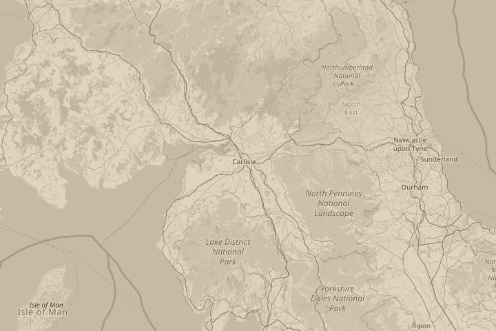Map of the area around carlisle cumbria, centred on the reported position