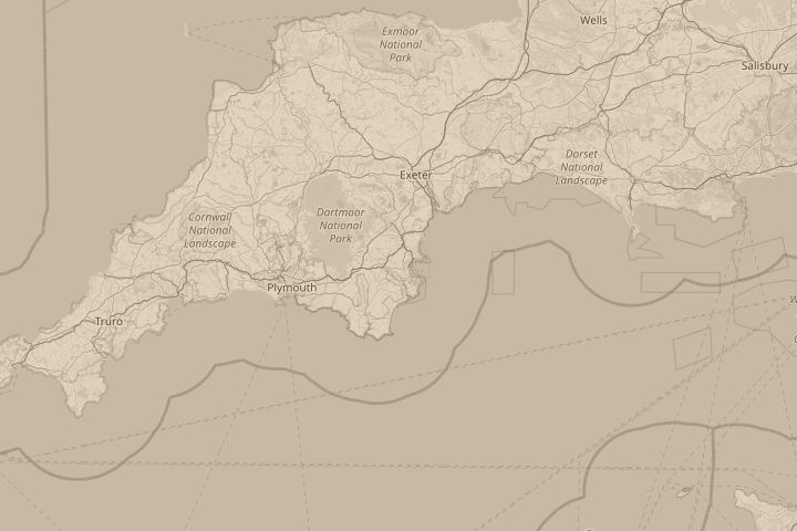 Map of the area around paignton devon, centred on the reported position