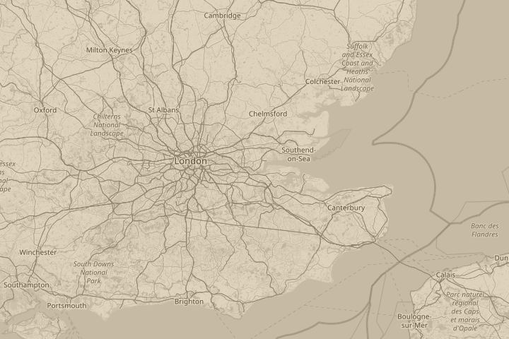 Map of the area around tilbury essex, centred on the reported position