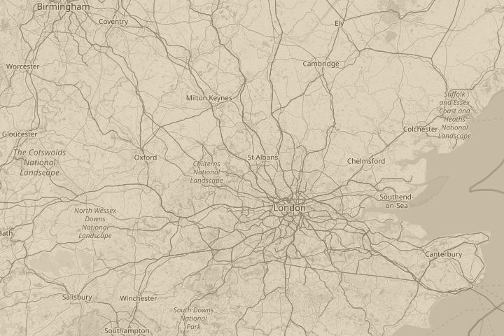 Map of the area around hertfordshire- watford, centred on the reported position