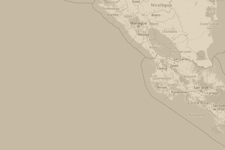 Map of the area around honduras, centred on the reported position