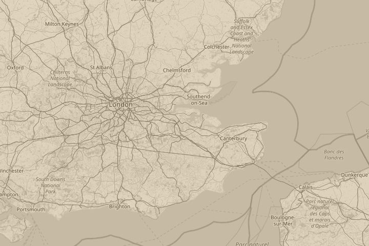 Map of the area around above my house, centred on the reported position