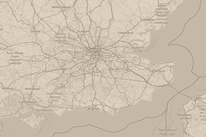 Map of the area around Bromley Kent, centred on the reported position