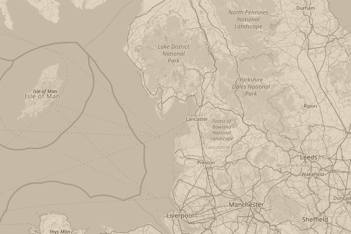 Map of the area around on the beach, centred on the reported position