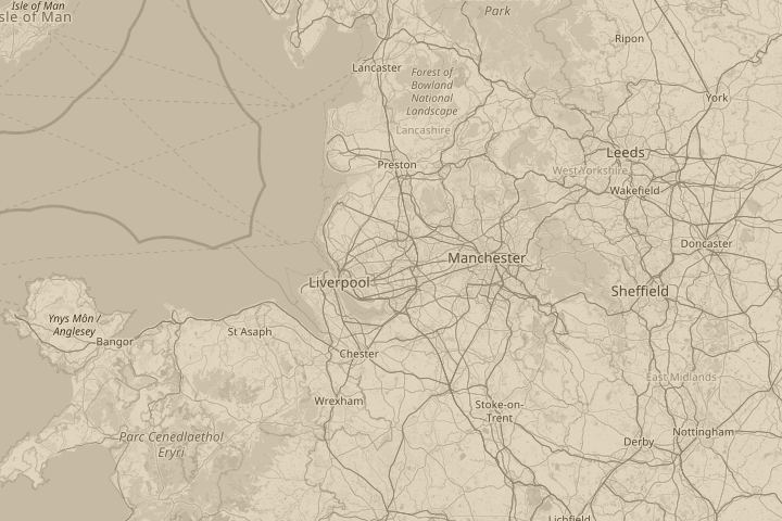 Map of the area around in the sky over st helens, centred on the reported position