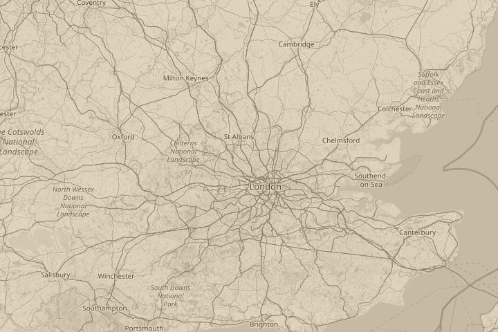 Map of the area around my house burntoak, centred on the reported position