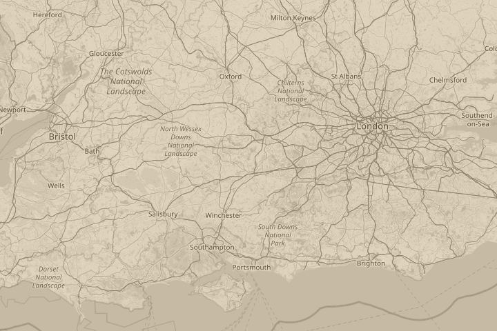 Map of the area around To the south of Tadley, UK, centred on the reported position