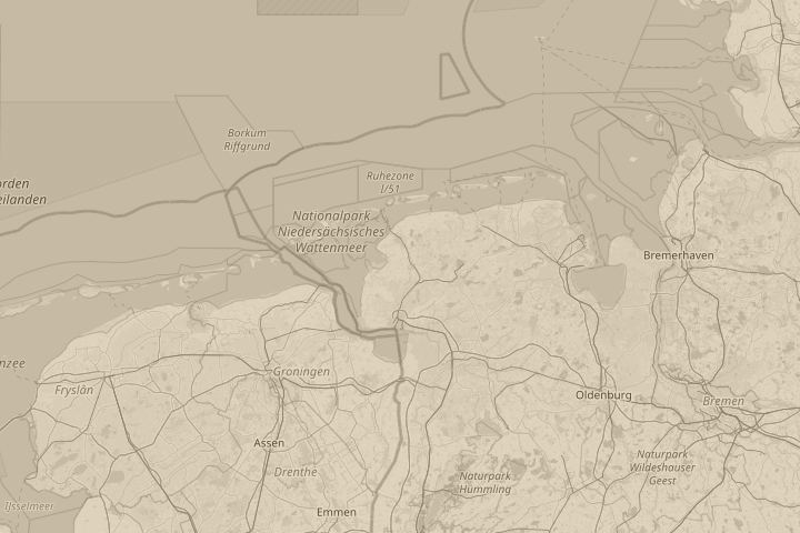 Map of the area around Eelde, North Germany, centred on the reported position