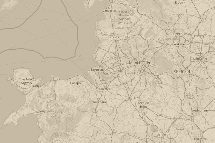 Map of the area around Liverpool South (My Home), centred on the reported position