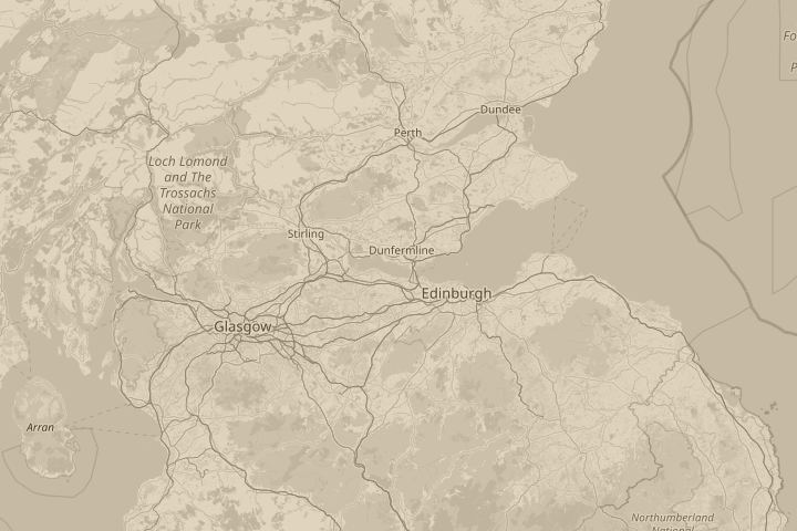 Map of the area around Over the river Forth, centred on the reported position