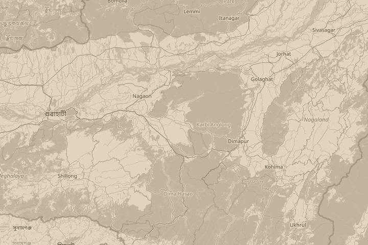 Map of the area around paddy field, centred on the reported position