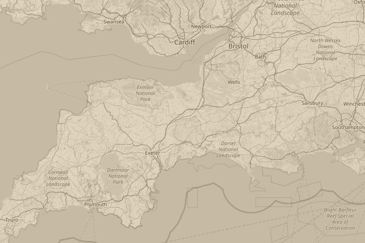 Map of the area around m5/m4/, centred on the reported position
