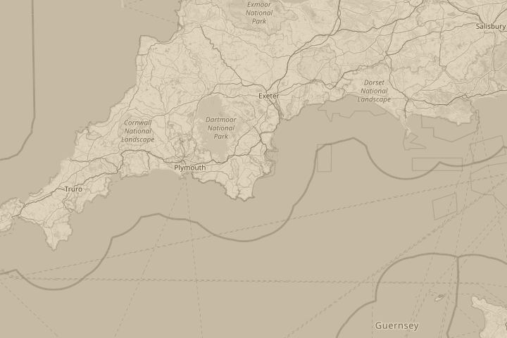 Map of the area around torquay, centred on the reported position