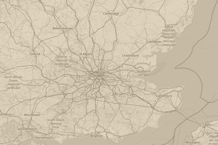 Map of the area around Barking Essex, centred on the reported position