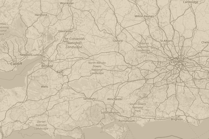 Map of the area around hungerford common berks, centred on the reported position