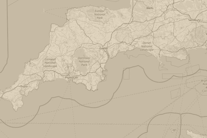 Map of the area around torquay, centred on the reported position