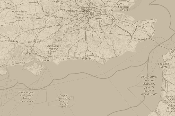 Map of the area around Brighton Racecourse, centred on the reported position
