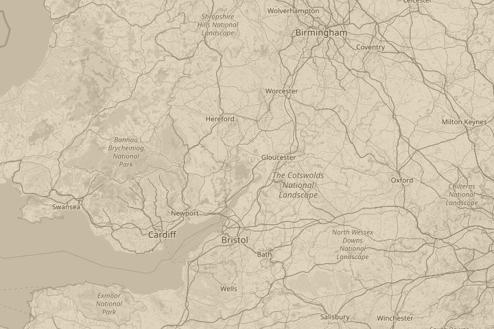Map of the area around home back garden, centred on the reported position