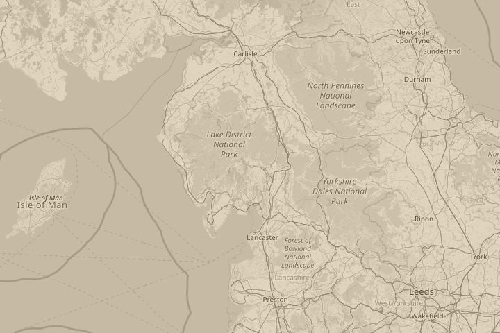 Map of the area around england, WINDERMERE, centred on the reported position