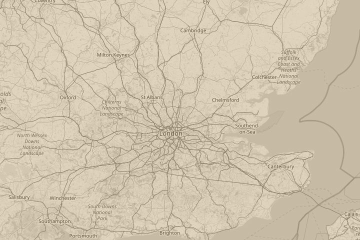 Map of the area around Lloyds Park, centred on the reported position