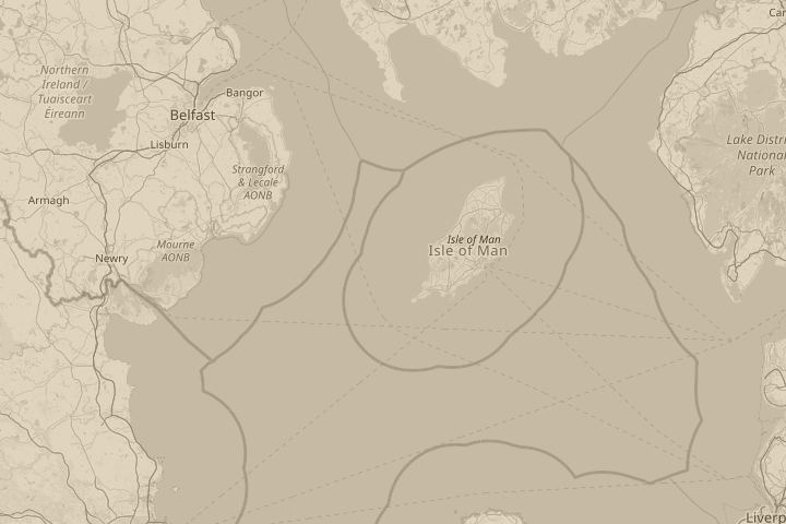 Map of the area around Carlisle, UK, centred on the reported position