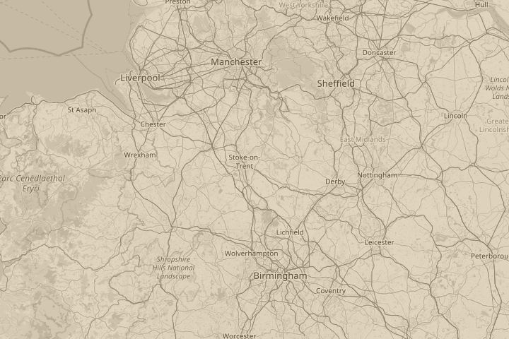 Map of the area around meir stoke on trent staffordsh, centred on the reported position